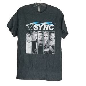 ❤️2/$12 NSync Gray Cotton Blend T-Shirt, Size M New